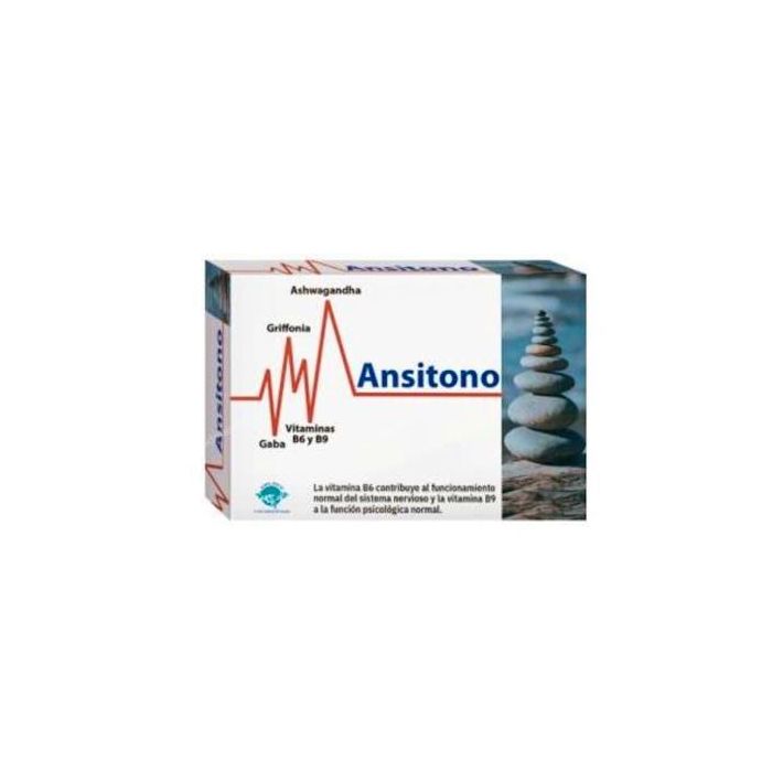 ESPADIET Ansitono 30 cápsulas, con Ashwagandha, Griffonia, G.A.B.A. y Vitaminas B6 y B9 para sistema nervioso y función psicológica