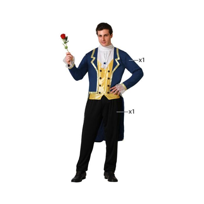 Disfraz de Príncipe Azul para Hombre Adulto, ideal para Carnaval o fiestas temáticas. Incluye Chaqueta, Chaleco y Pantalón. Talla XS-S. Disfraz de Príncipe Azul para Hombre Adulto, ideal para Carnaval o fiestas temáticas. Incluye Chaqueta, Chaleco y Pantalón. Talla XS-S.