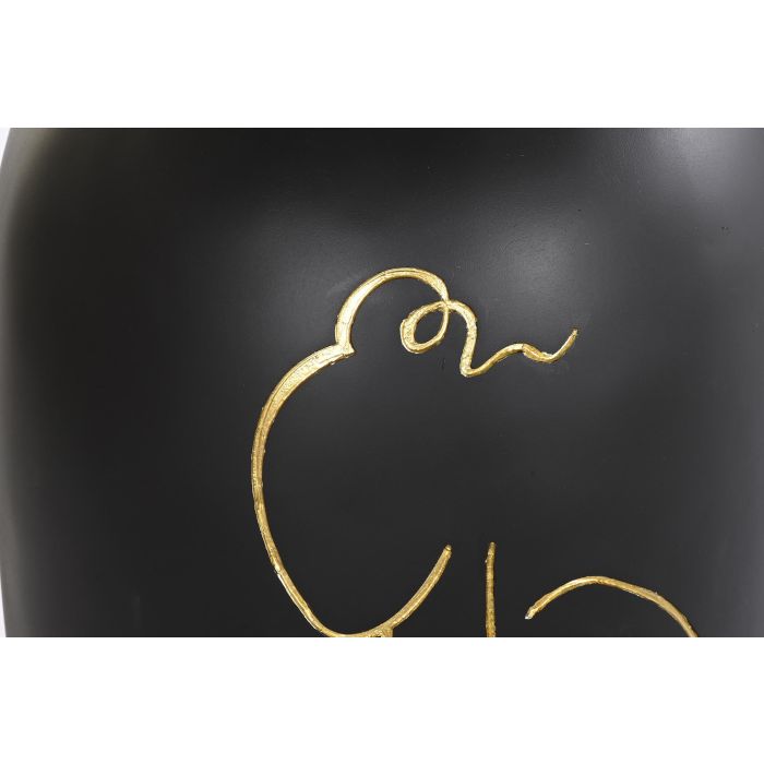 DKD Home Decor Jarrón Moderno Negro Resina 34 x 73.5 x 34 cm 1