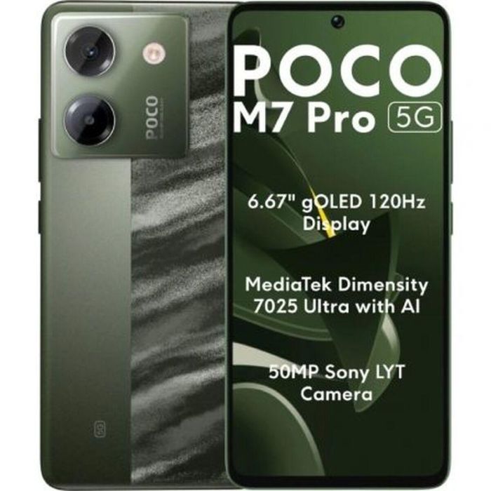 Xiaomi POCO M7 Pro 5G 12GB RAM 512GB Almacenamiento 6.67" AMOLED Verde con Cámara 50MP y Carga Rápida 45W - POCO M7P 5G 12-512 GR