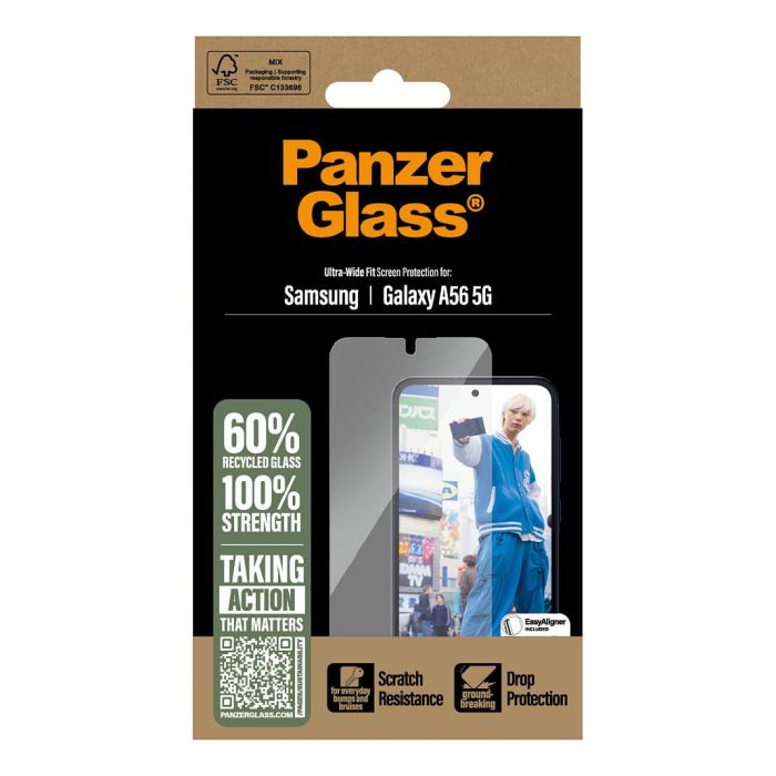 PanzerGlass Protector Pantalla Samsung Galaxy A56 5G Ultra - Cristal Templado Resistente a Rayones y Golpes, Fácil Instalación 2