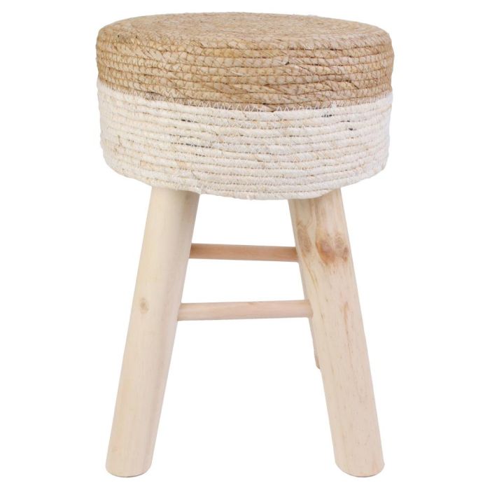 Home Deco Factory Taburete Mirage Beige Trenzado D.30 cm H.43 cm 2 Home Deco Factory Taburete Mirage Beige Trenzado D.30 cm H.43 cm 2