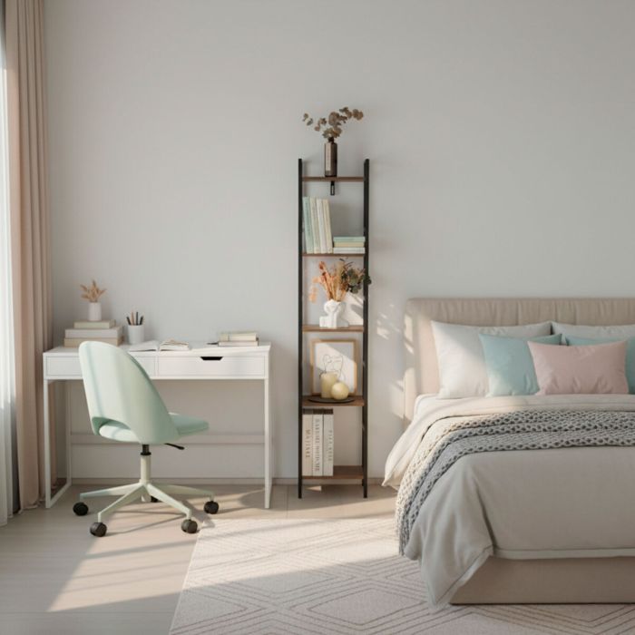 Estantería Max Home Hierro Madera MDF 5 Estantes 30 X 144 X 24 CM 5