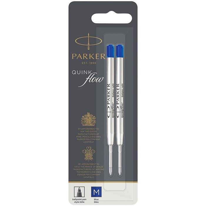 PARKER Mina de Bolígrafo QUINKflow M Azul Blíster de 2 Unidades