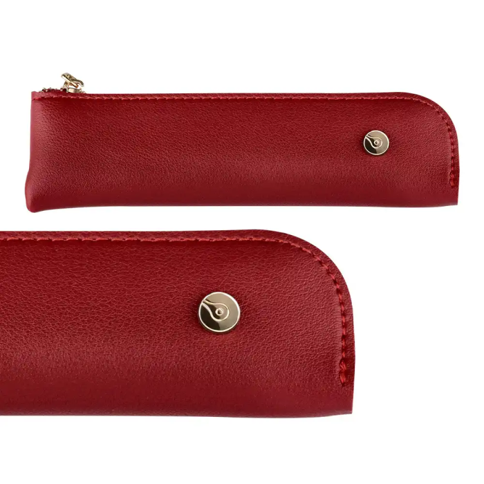 Belius Bolígrafo y Estuche Soirée Art Deco Granate y Dorado Tinta Azul Caja de Diseño 6