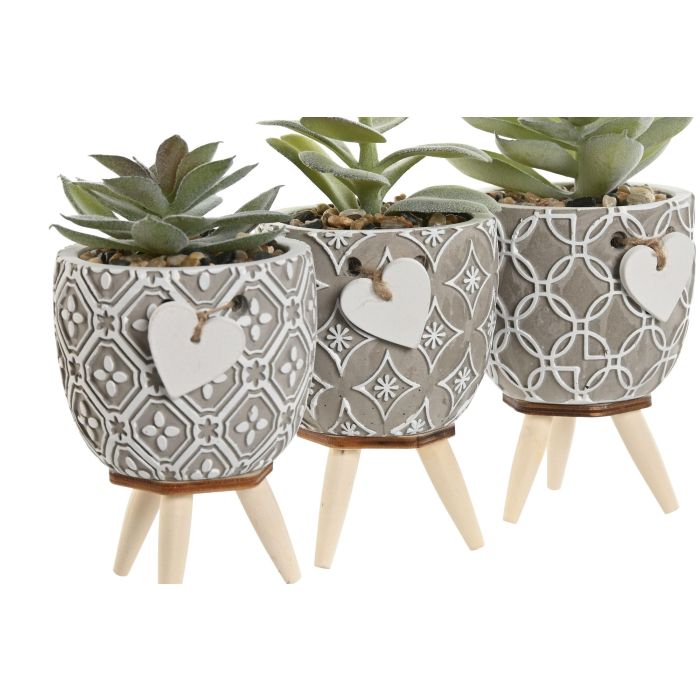 Planta Shabby DKD Home Decor Gris Verde 9.5 x 12 x 9.5 cm (3 Unidades) 1 Planta Shabby DKD Home Decor Gris Verde 9.5 x 12 x 9.5 cm (3 Unidades) 1