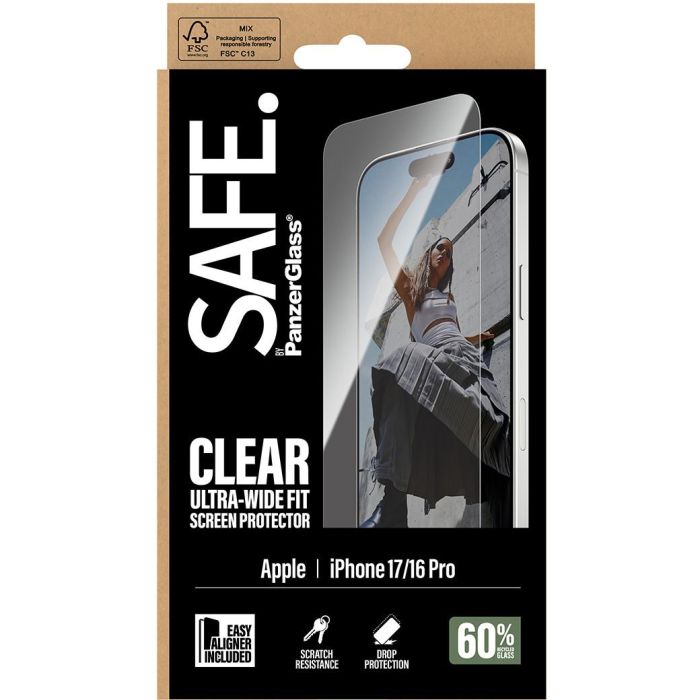 PanzerGlass Protector de Pantalla SAFE Schutzglas para iPhone 17 / 16 Pro / UWF - Vidrio Templado Resistente a Rayones y Golpes, Transparente 2 PanzerGlass Protector de Pantalla SAFE Schutzglas para iPhone 17 / 16 Pro / UWF - Vidrio Templado Resistente a Rayones y Golpes, Transparente 2