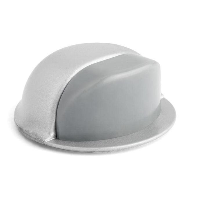 Brinox B90040F Tope de Puerta Adhesivo con Goma, Cromo Mate, Ø49mm H22mm