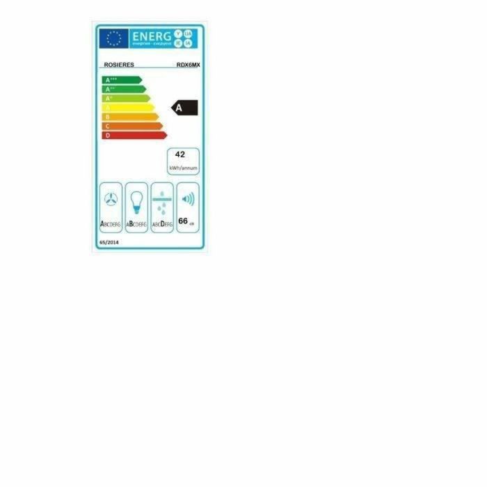 Rosieres RDX6MX Campana Decorativa 60 cm Acero Inoxidable 4 Velocidades Clase A 66 dB Iluminación LED 1 Rosieres RDX6MX Campana Decorativa 60 cm Acero Inoxidable 4 Velocidades Clase A 66 dB Iluminación LED 1
