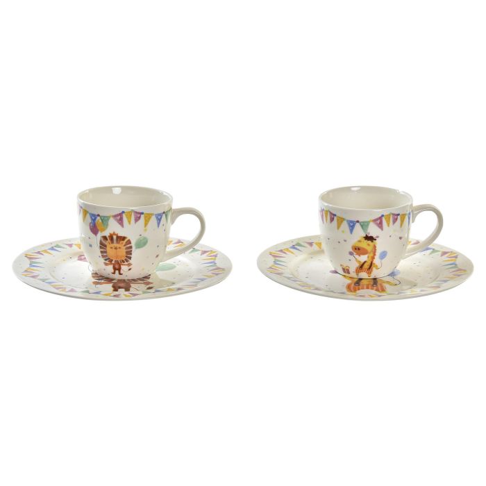 DKD Home Decor Vajilla Infantil Set 3 Piezas Porcelana New Bone 270ml Multicolor Blanco Apto Microondas 1 DKD Home Decor Vajilla Infantil Set 3 Piezas Porcelana New Bone 270ml Multicolor Blanco Apto Microondas 1