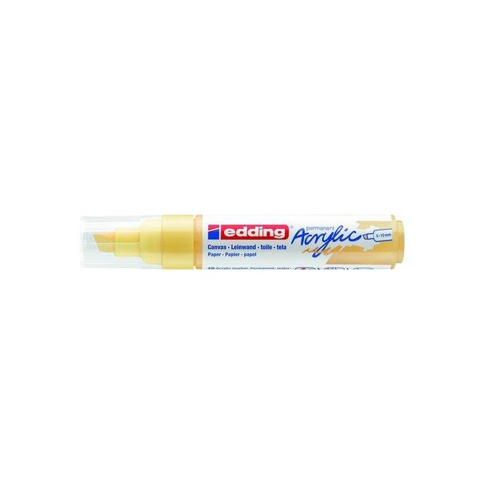 Marcador Acrylic Edding 5000 Biselado (5-10 Mm) Amarillo Pastel (Set de 5)
