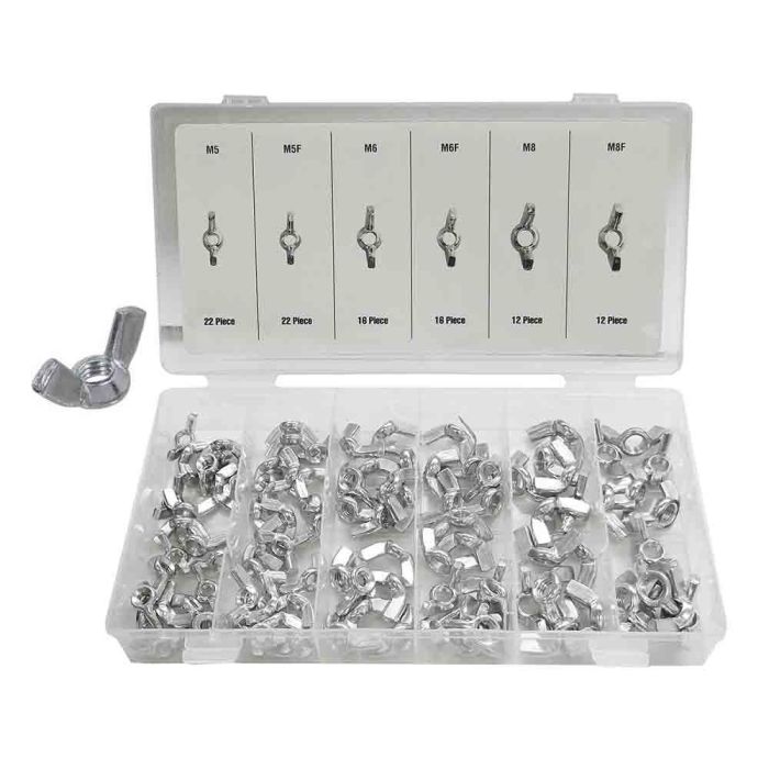 Benson Kit de 100 tuercas mariposa en varios tamaños