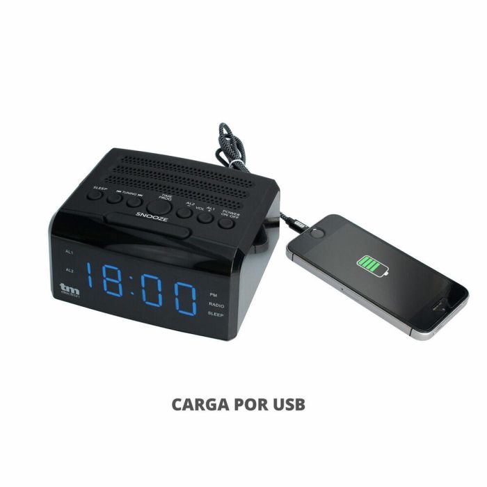 Radio Despertador LED PLL FM 0,5 W 0 Radio Despertador LED PLL FM 0,5 W 0