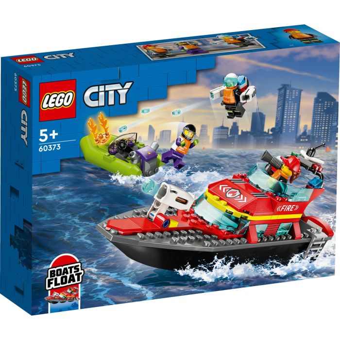 LEGO 60373 El bote de rescate de los bomberos, juguete flotante con jetpack y minifigurinas 11
