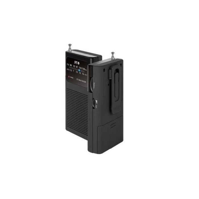 SPC 4588N Radio Portátil ICY Max FM/AM con Sintonizador Analógico y Clip de Sujeción – Color Negro 4 SPC 4588N Radio Portátil ICY Max FM/AM con Sintonizador Analógico y Clip de Sujeción – Color Negro 4