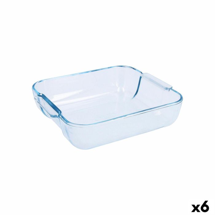 Fuente de Cocina Pyrex Classic Cuadrada Transparente Vidrio 25 x 22 x 6 cm (6 Unidades)