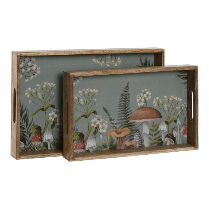 Juego de Bandejas Home ESPRIT Azul Natural Madera de mango 43,5 x 27 x 5,5 cm (2 Unidades) 1 Juego de Bandejas Home ESPRIT Azul Natural Madera de mango 43,5 x 27 x 5,5 cm (2 Unidades) 1