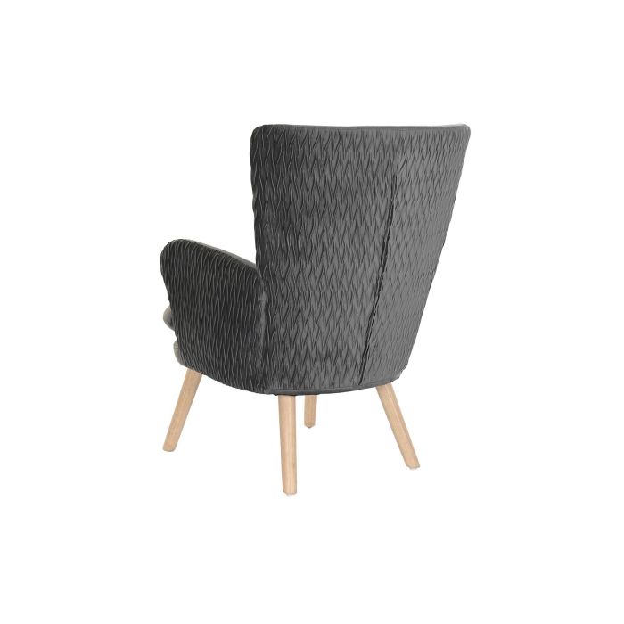 Butaca Scandi DKD Home Decor Gris Oscuro Natural 67 x 92 x 66 cm 5