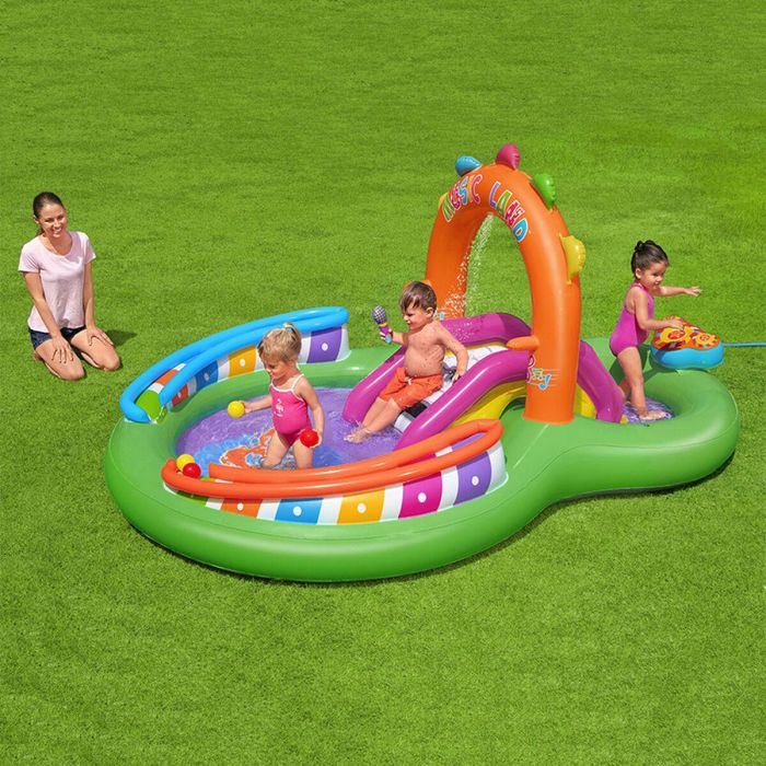 Bestway Piscina Hinchable Parque de Juegos Musical 295x190x137 cm +2 Años Jardin 53117 13