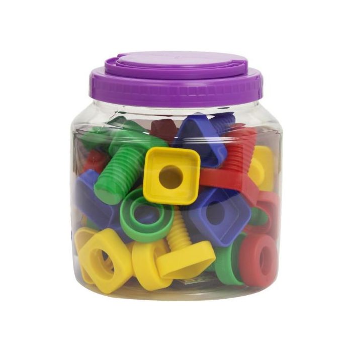 Miniland Juego de Tornillos y Tuercas de Plástico, 48 Unidades 1