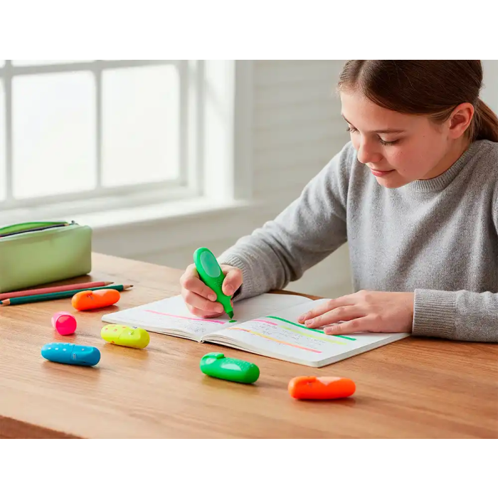 Imaginovo Rotulador fluorescente Safari Glow Neon Animales y Clip Caja de 6 Unidades Surtidas 8