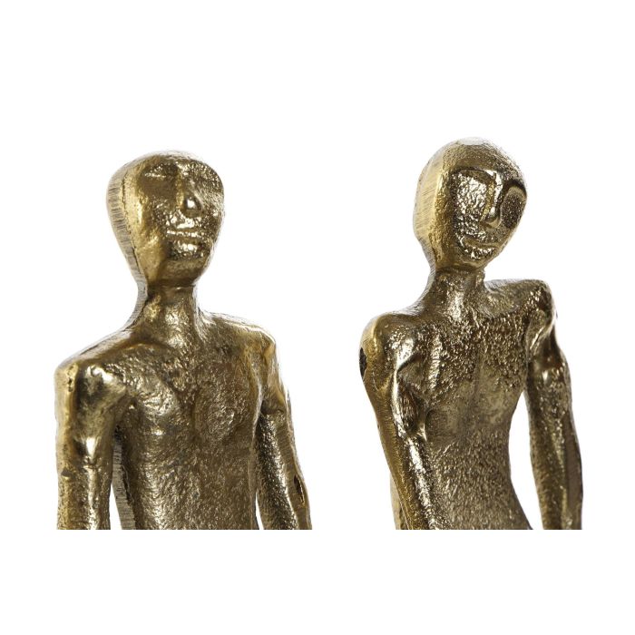 Figura Moderno DKD Home Decor Dorado Natural 9 x 19 x 20 cm (2 Unidades) 2 Figura Moderno DKD Home Decor Dorado Natural 9 x 19 x 20 cm (2 Unidades) 2
