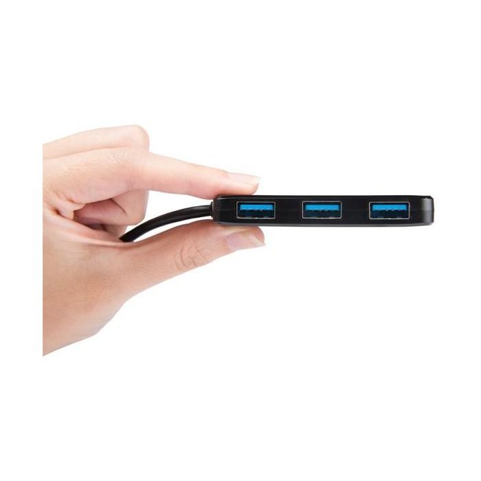 Transcend HUB2 USB-HUB 4 Puertos USB 3.0 / 3.2 Gen 1 Tipo-A Negro sin Adaptador de Corriente 2