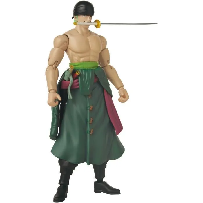 Bandai Figura Anime Heroes One Piece Zoro Style 3 espadas 17 cm con 16 puntos de articulación 1