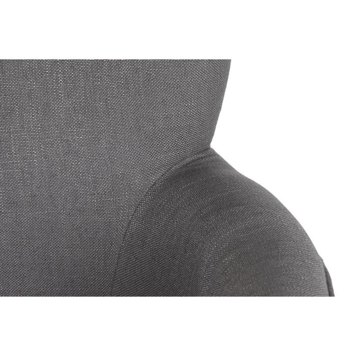 Sillón DKD Home Decor Abeto Poliéster Gris oscuro (66 x 70 x 88 cm) 2 Sillón DKD Home Decor Abeto Poliéster Gris oscuro (66 x 70 x 88 cm) 2
