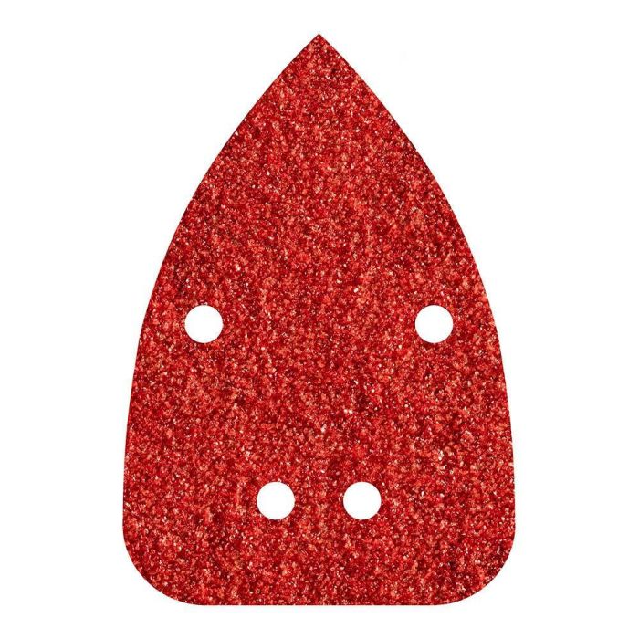 Wolfcraft Pack 10 hojas de lijar adhesivas, corindón grano 120 perforadas 96x136mm 1763000