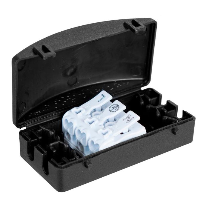 Solera Caja de conexión para iluminación IP20 Black Series, 16A 450VAC, terminal 3P, BK-L3P 0 Solera Caja de conexión para iluminación IP20 Black Series, 16A 450VAC, terminal 3P, BK-L3P 0