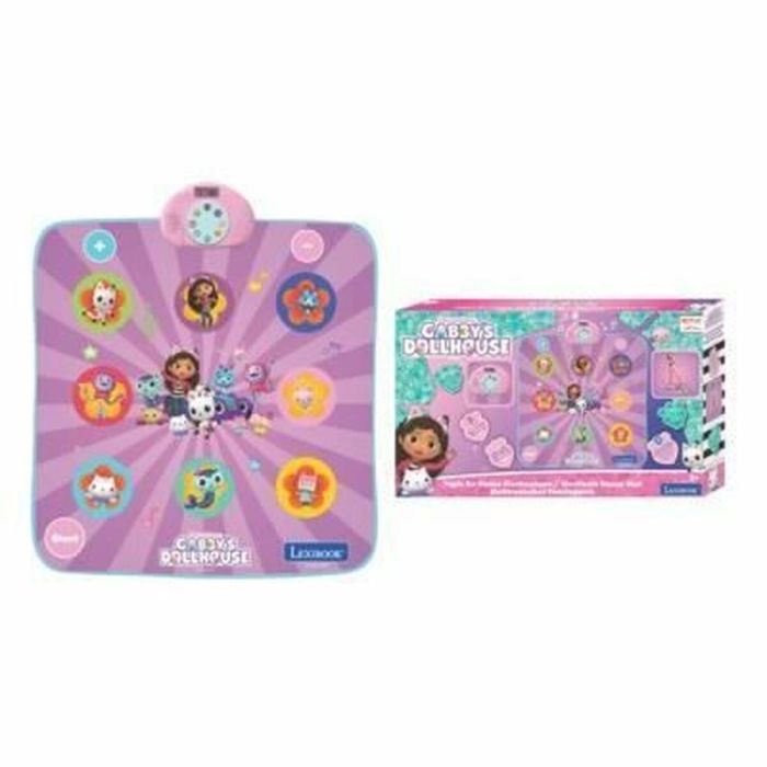 Lexibook LEX3380743105536 Alfombra de baile electrónica Bluetooth luminosa Gabby y la Casa Mágica con 6 modos de juego 1