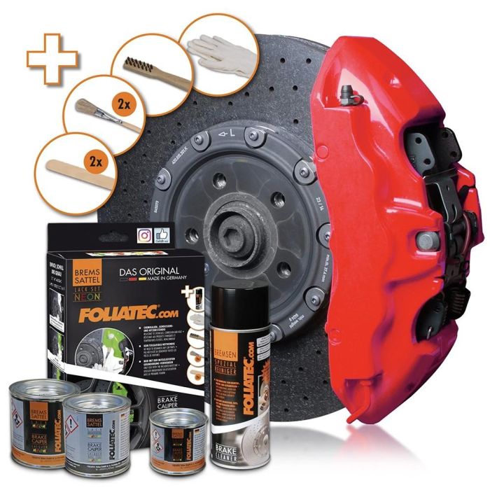 Foliatec FO2185 Pintura Pinza Freno Set Neon Rojo 4 Componentes 0 Foliatec FO2185 Pintura Pinza Freno Set Neon Rojo 4 Componentes 0