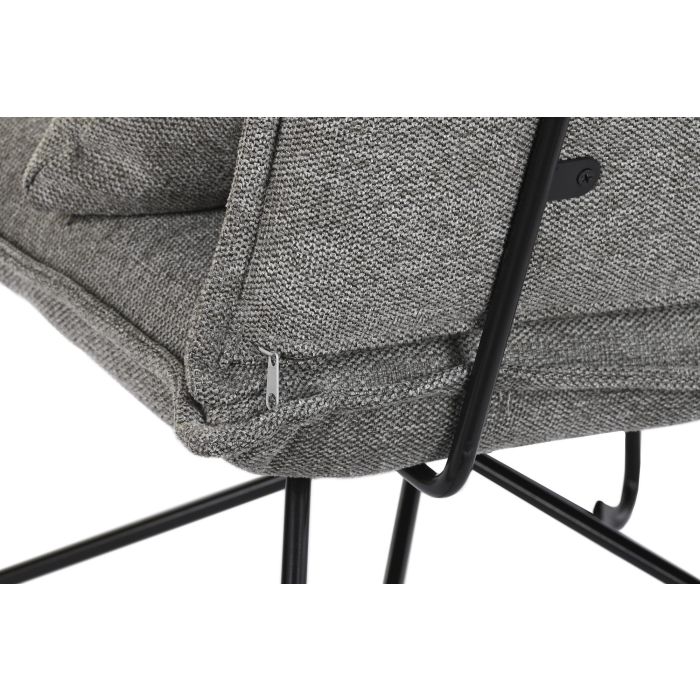 DKD Home Decor Sillon Urban Gris Negro Poliester Metal 78 x 75 x 66 cm 7