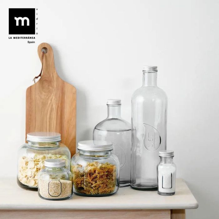 La Mediterranea Botella de Vidrio con Tapón de Metal 1.6L - 9.8 x 32.9 x 9.8 cm 5