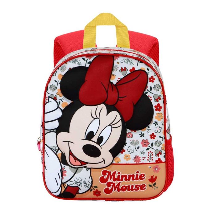 Mochila 3D Elite Flowered Disney Minnie Mouse Rojo 1