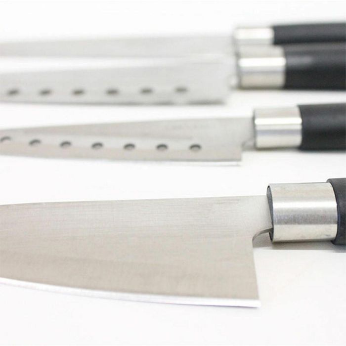 Set de Cuchillos Cecotec Santoku Negro Acero Inoxidable Fibra de carbono (4 pcs) 6 Set de Cuchillos Cecotec Santoku Negro Acero Inoxidable Fibra de carbono (4 pcs) 6