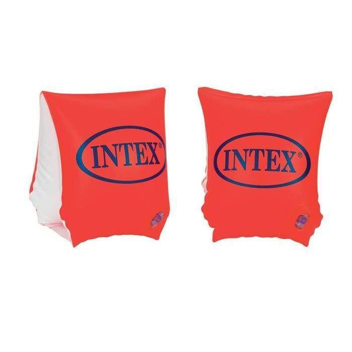 Intex Brazalete Hinchable Neon PVC 23x15 cm para niños de 3 a 6 años, Manguitos de Natación, Ayuda para Aprender a Flotar en Piscina
