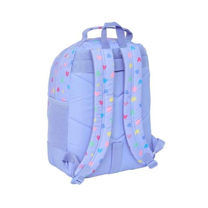 Mochila Safta Doble Con Cantoneras Adaptable A Carro Benetton Lila 420x320x150 mm 1 Mochila Safta Doble Con Cantoneras Adaptable A Carro Benetton Lila 420x320x150 mm 1