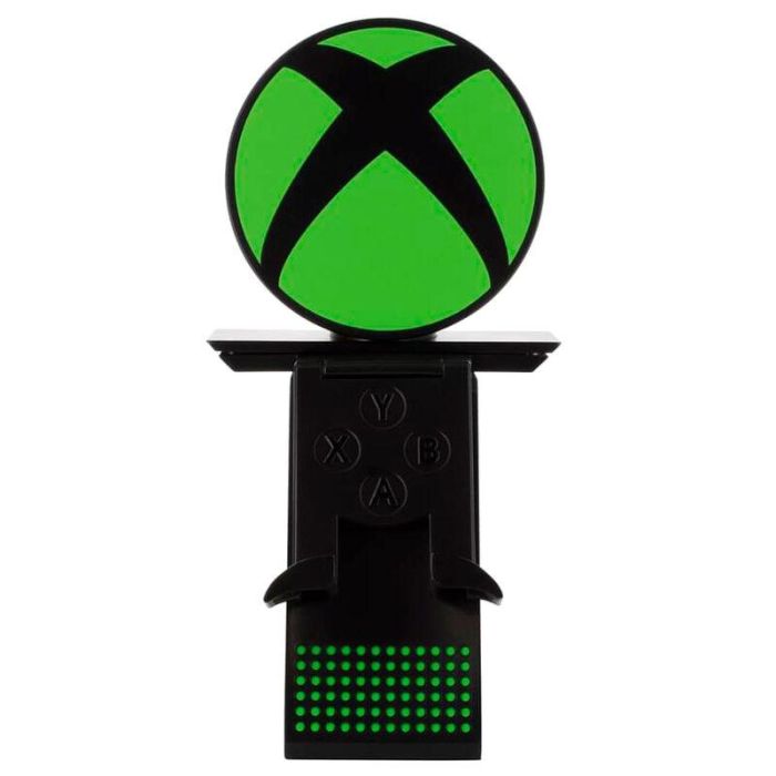 EXQUISITE GAMING Cable Guy Ikon Soporte de carga iluminado para mandos PS5/XboxS/X 20cm con 2 puertos USB y bandeja R.E.S.T.