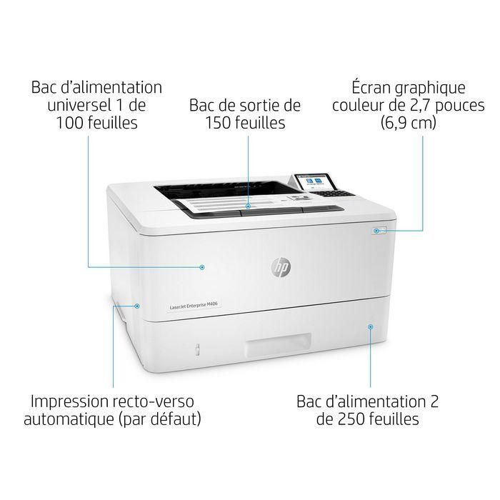HP 3PZ15A Impresora Láser Monocromo LaserJet Enterprise M406DN | Dúplex Automático, Ethernet, 40 ppm, Seguridad Avanzada 11 HP 3PZ15A Impresora Láser Monocromo LaserJet Enterprise M406DN | Dúplex Automático, Ethernet, 40 ppm, Seguridad Avanzada 11
