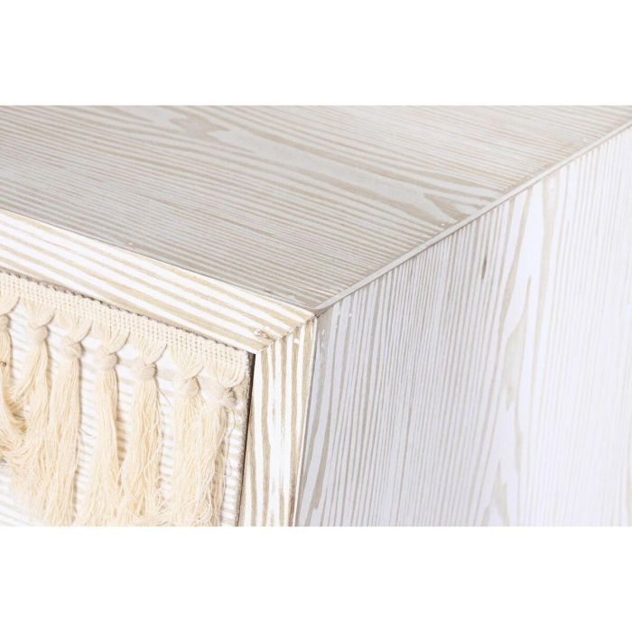 Comoda Boho DKD Home Decor Blanco Natural 35 x 80 x 80 cm 5