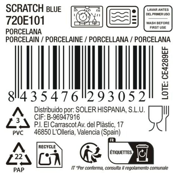 Fuente de Cocina La Mediterránea Scratch blue (18 Unidades) 1 Fuente de Cocina La Mediterránea Scratch blue (18 Unidades) 1