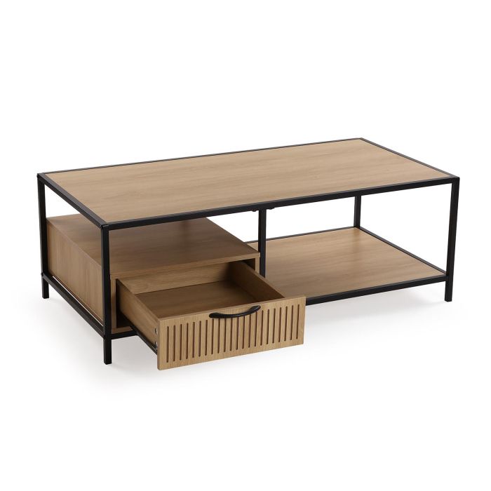 Mesa Auxiliar de Café Nashville Versa 50x35x100 cm - Madera MDF y Metal 1 Mesa Auxiliar de Café Nashville Versa 50x35x100 cm - Madera MDF y Metal 1