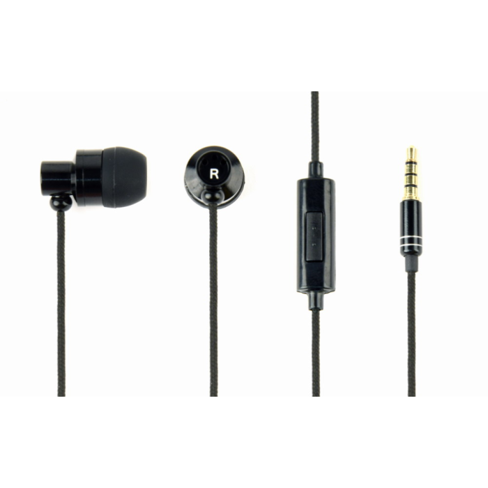 Gembird MHS-EP-CDG-B Auriculares Intraurales con Cable para Llamadas y Música, 20-20000 Hz, 1.2m, Negro Gembird MHS-EP-CDG-B Auriculares Intraurales con Cable para Llamadas y Música, 20-20000 Hz, 1.2m, Negro