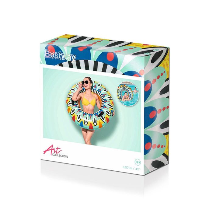 Bestway Flotador Hinchable con Asas Azteca D107 cm +12 Años Playa y Piscina 36294 2