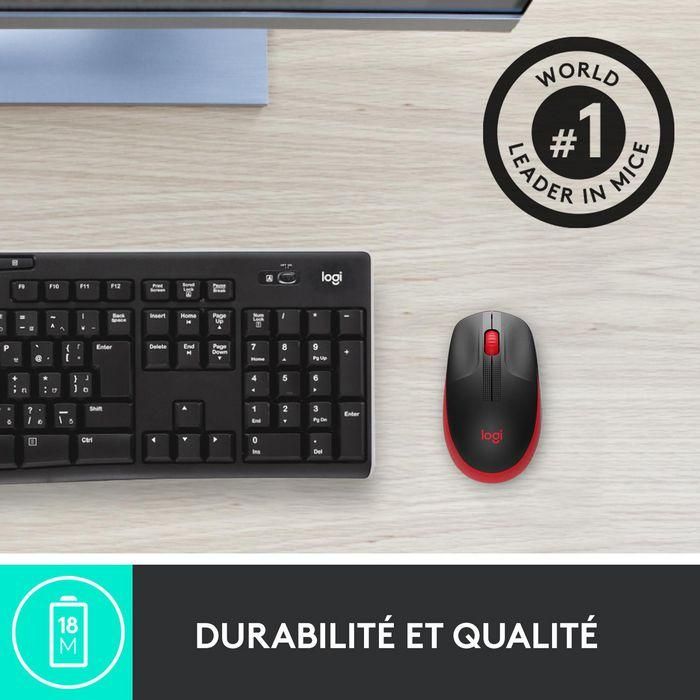 Logitech Ratón M190 Inalámbrico 1000Ppp Ambidiestro 3 Botones Rojo 14 Logitech Ratón M190 Inalámbrico 1000Ppp Ambidiestro 3 Botones Rojo 14