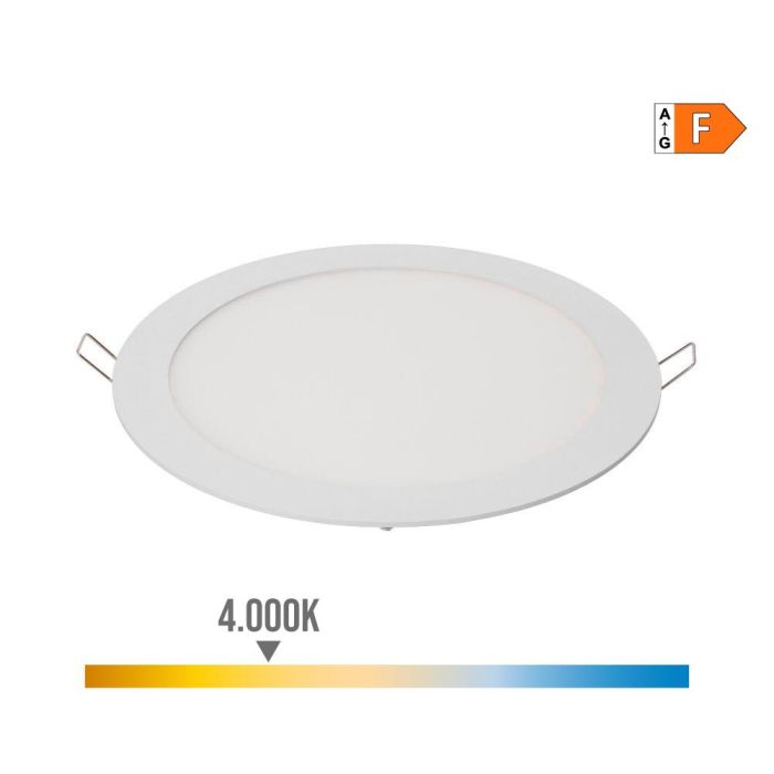 Edm Downlight LED empotrable redondo 20W luz día 4000K 1500 lm blanco Ø22,5 cm 0 Edm Downlight LED empotrable redondo 20W luz día 4000K 1500 lm blanco Ø22,5 cm 0