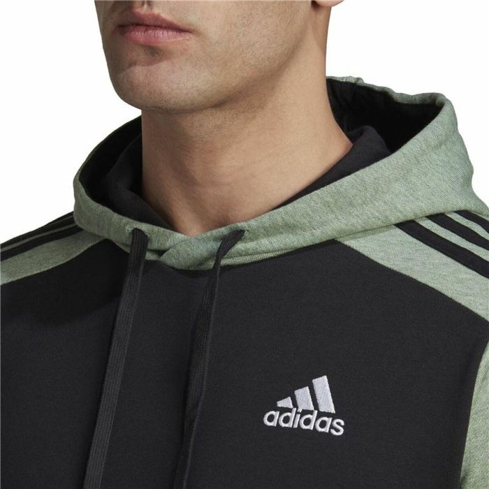 Sudadera con Capucha Hombre Adidas Essentials Mélange French Terry Negro 2 Sudadera con Capucha Hombre Adidas Essentials Mélange French Terry Negro 2