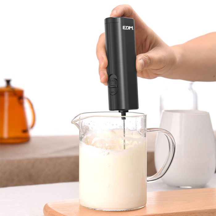 Edm Espumador de leche eléctrico con pilas AA, 14000 rpm, acero inoxidable 304, 3.5x2.25x19.8 cm 4 Edm Espumador de leche eléctrico con pilas AA, 14000 rpm, acero inoxidable 304, 3.5x2.25x19.8 cm 4